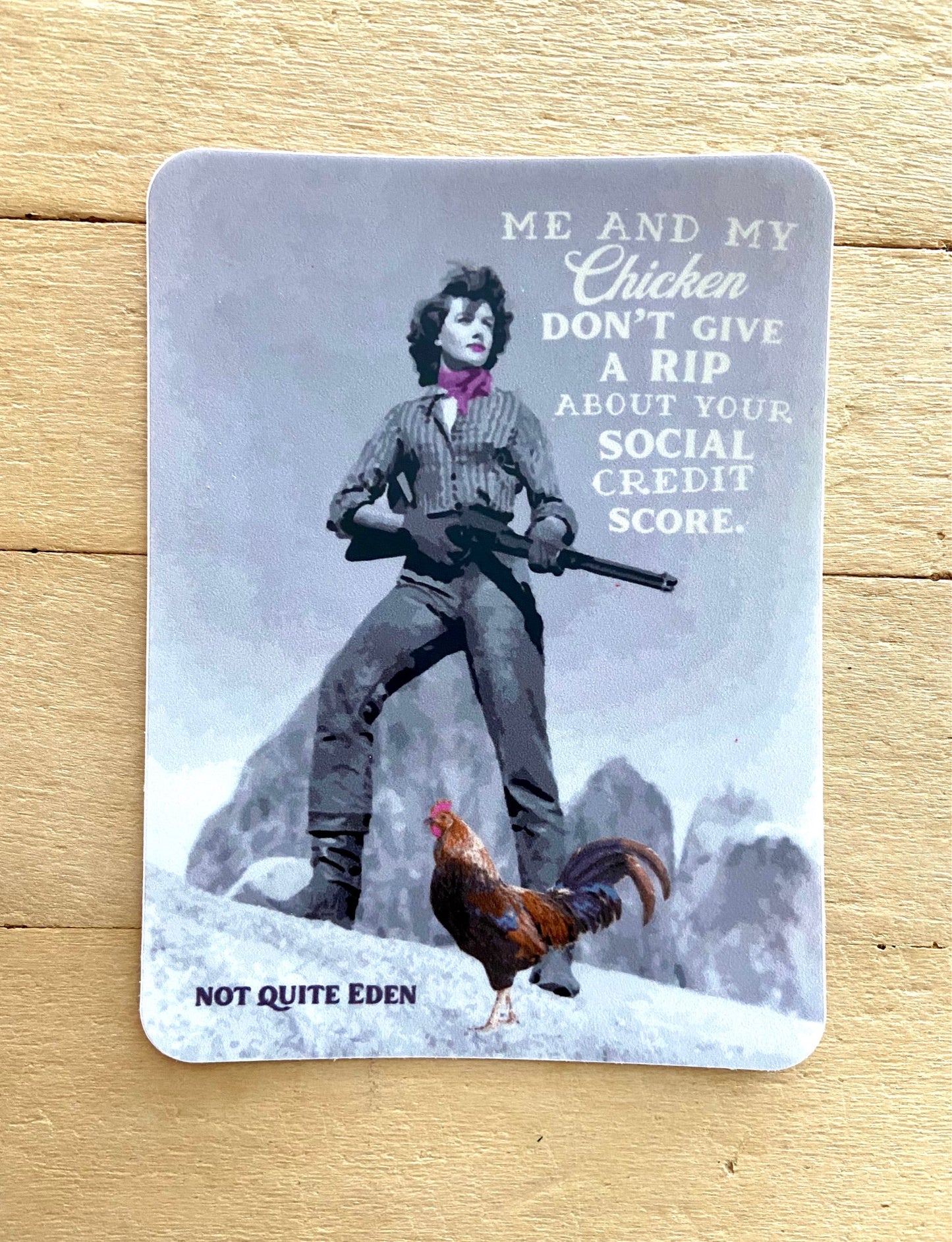 "Me + My Chickens" - Sticker