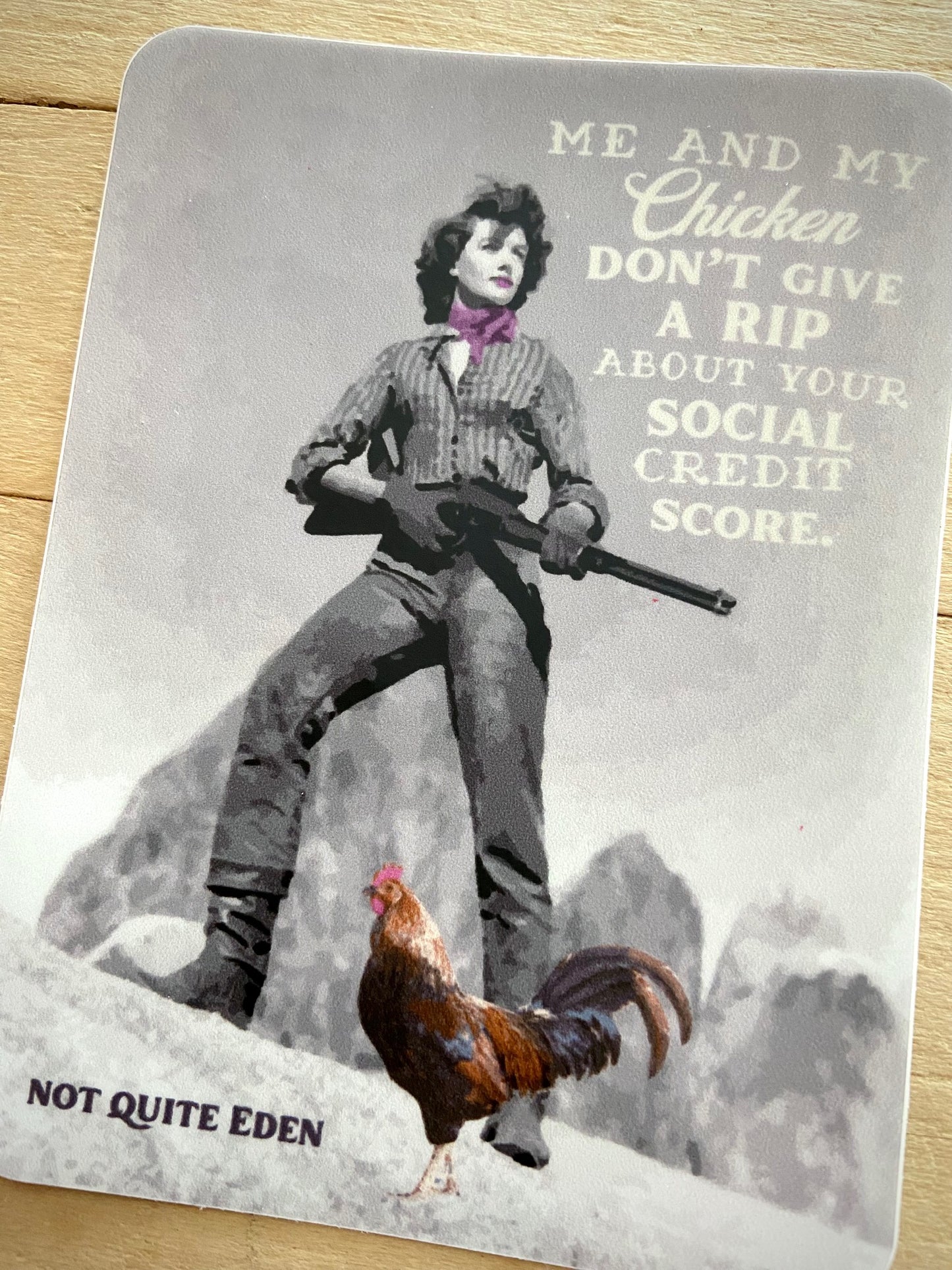 "Me + My Chickens" - Sticker