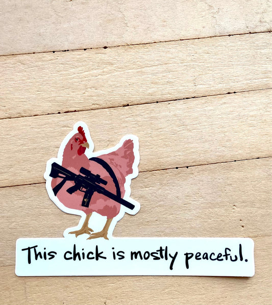 "Mostly Peaceful" - Sticker